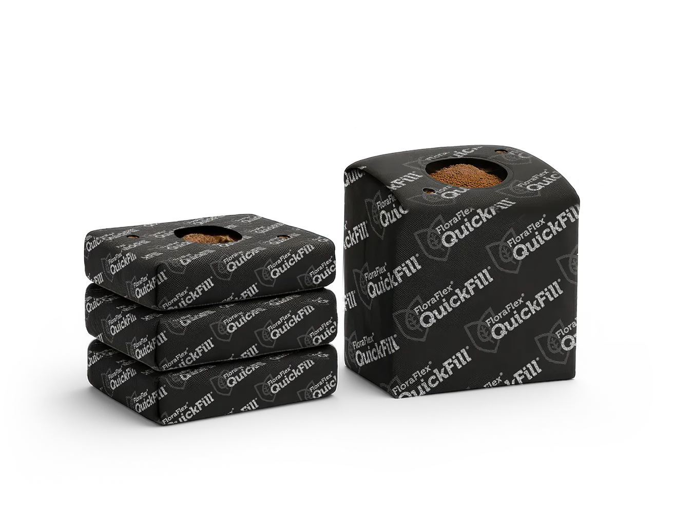 QuickFill 3/4 gallon O2 Covered Top coco coir bag