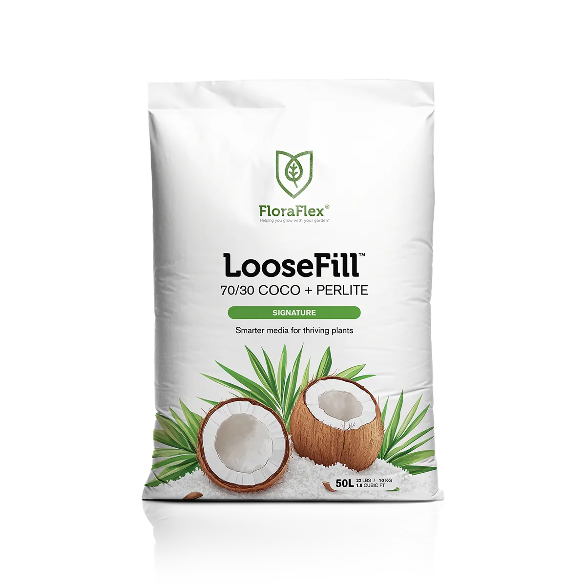 FloraFlex LooseFill 70/30 Coco + Perlite · Signature 50 L bag